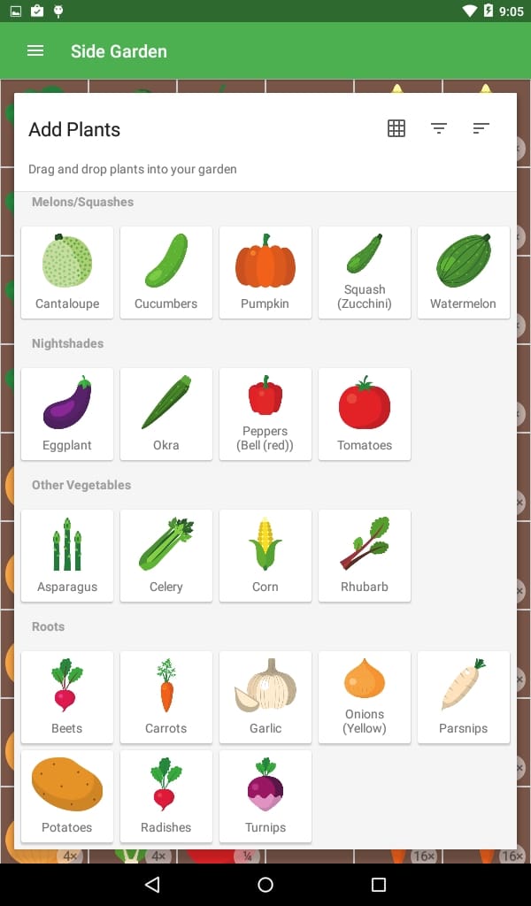 andriod garden planner