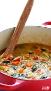 Italian Orzo Spinach Soup