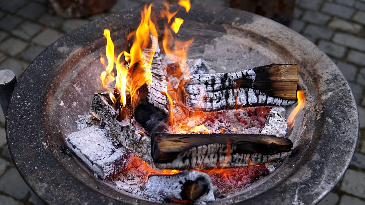 outdoor fireplace