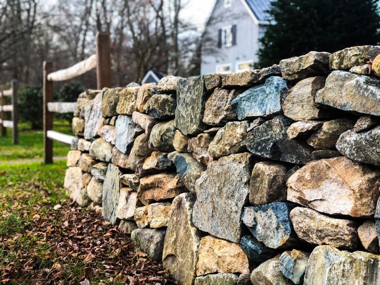 dry laid stone wall